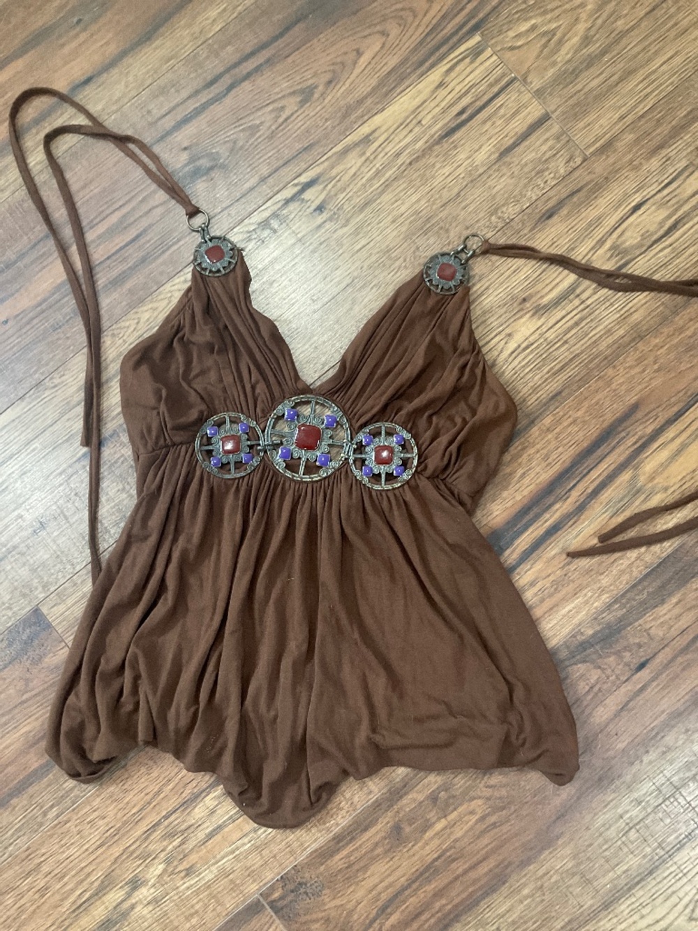 Vintage halter top metal insert design size m
